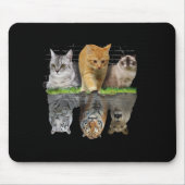 Fun Cat Reflection Geschenkidee Mousepad (Vorne)