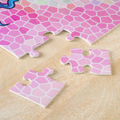 Fun Cat Reiten eines Einhorns auf einem Regenbogen Puzzle (Seite)