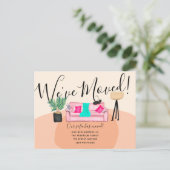 Fun Cat Sofa Illustration bewegende Ankündigung (Stehend Vorderseite)