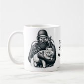 Fun Cat Vater Scuba Diver Personalisieren Kaffeetasse (Links)