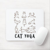 Fun Cat Yoga Geschenk T Shirt Mousepad (Mit Mouse)
