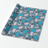 Fun Cats auf blau Geschenkpapier (Ungerollt)