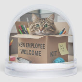 Fun Cats meme Snow Globe, office, HR, Business Schneekugeln (Vorderseite)