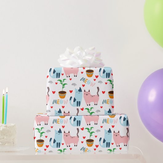Fun Cats und Mäuse Geschenkpapier (Partygeschenke)