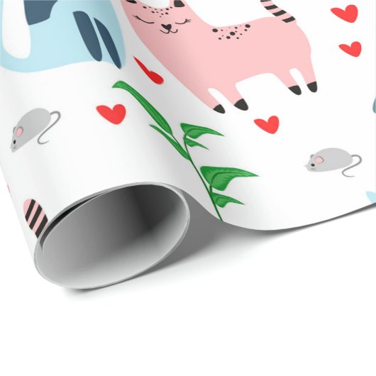 Fun Cats und Mäuse Geschenkpapier (Rolleneckpunkt)
