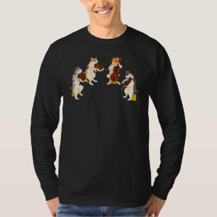 Fun Cats Violine Cello Chat spielen T-Shirt
