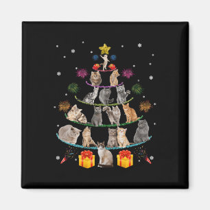 Fun Cats Weihnachtsbaum Meowy Xmas Katzen Tree Lig Magnet