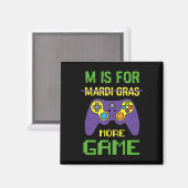 Fun Celebrate Mardi Gras Video Game Controller Gam Magnet (Vorderseite/Rückseite)