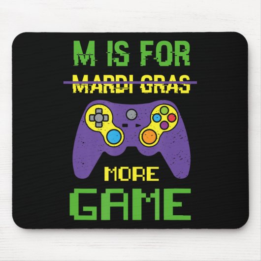 Fun Celebrate Mardi Gras Video Game Controller Gam Mousepad (Vorne)
