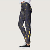 Fun Celestial Doodles Galaxy Muster Schwarz Leggings (Links)