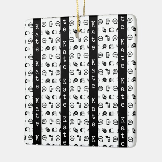 Fun Cell Phone Text Messaging-Muster INDIVIDUELLE Keramikornament (Links)