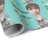 FUN CEO BusinessFRAMAN Foto Sensation Birthday Geschenkpapier (Rolleneckpunkt)