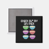Fun Cereal Gym Breakfast Bowls Six Pack Workout Bo Magnet (Vorderseite/Rückseite)