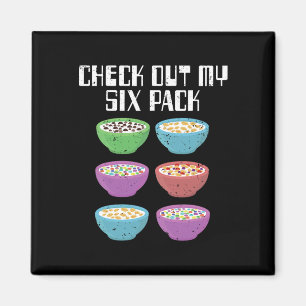 Fun Cereal Gym Breakfast Bowls Six Pack Workout Bo Magnet