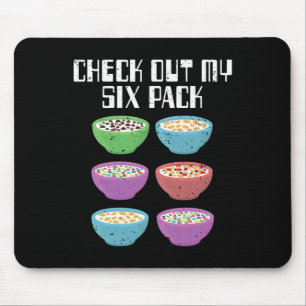 Fun Cereal Gym Breakfast Bowls Six Pack Workout Bo Mousepad