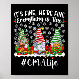 Fun Certified Medical Assistant Weihnachten CMA Xm Poster