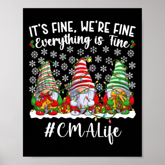 Fun Certified Medical Assistant Weihnachten CMA Xm Poster (Vorne)