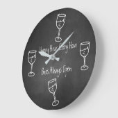 Fun Chalkboard Bar Wall Clock Große Wanduhr (Winkel)