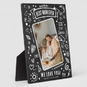 Fun Chalkboard Doodle Foto Beste Mutter je Fotoplatte (Seite)