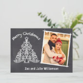 Fun Chalkboard Foto Weihnachten (Stehend Vorderseite)
