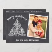 Fun Chalkboard Foto Weihnachten (Vorne/Hinten)