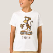 Fun Cheeky Monkey Cartoon Design T-Shirt (Vorderseite)