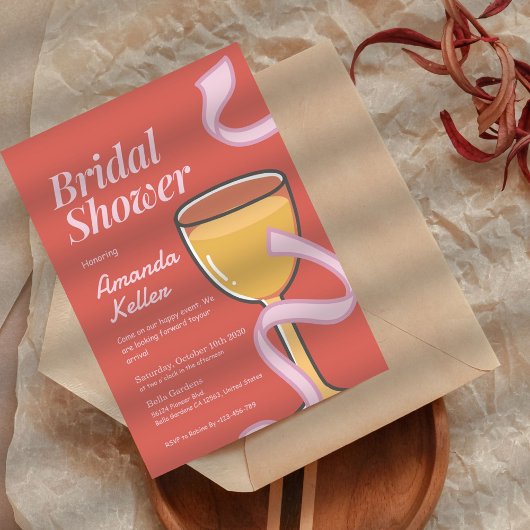 Fun Cheers Bridal Dusche Einladung