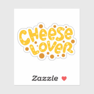 Fun Cheese Lover Typografy Aufkleber