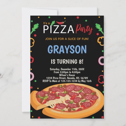 Fun Cheesy Party Card für Kinder, Jugendliche oder Einladung (Vorderseite)