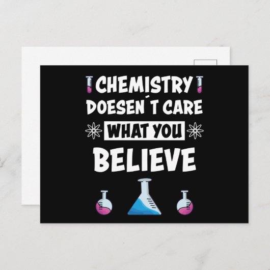 Fun Chemistry Funny Sprichwort Chemist Professione Postkarte (Vorne/Hinten)