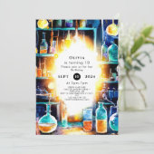 Fun Chemistry Scientist zum Geburtstag Einladung (Stehend Vorderseite)