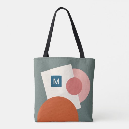 Fun Chic Abstrakt Geometric Circles Art Pattern Tasche (Rückseite)