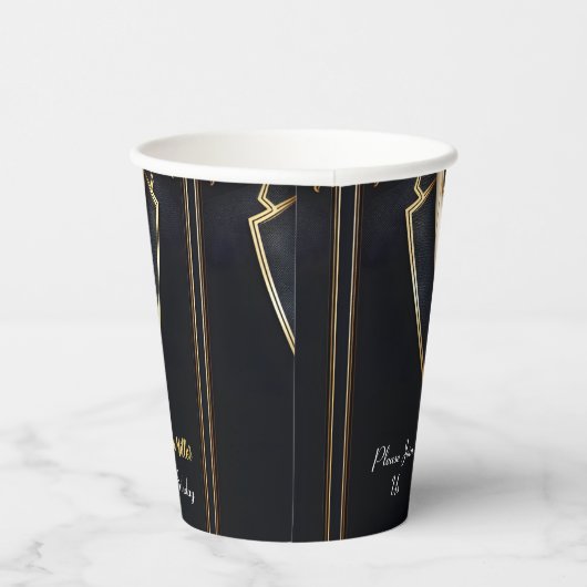 Fun Chic Anzug Award Men Adult Tuxedo 18. Geburtst Pappbecher (Rechts)