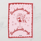 Fun & Chic Bachelorette Party Invitation for Girls Einladung (Rückseite)