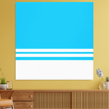 Fun Chic Bright Sky Blue White Base Racing Streife
