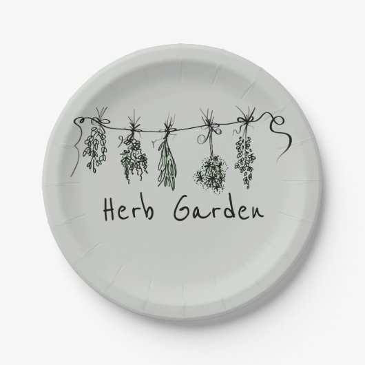 Fun chic Garden Herbs Pappteller (Vorderseite)