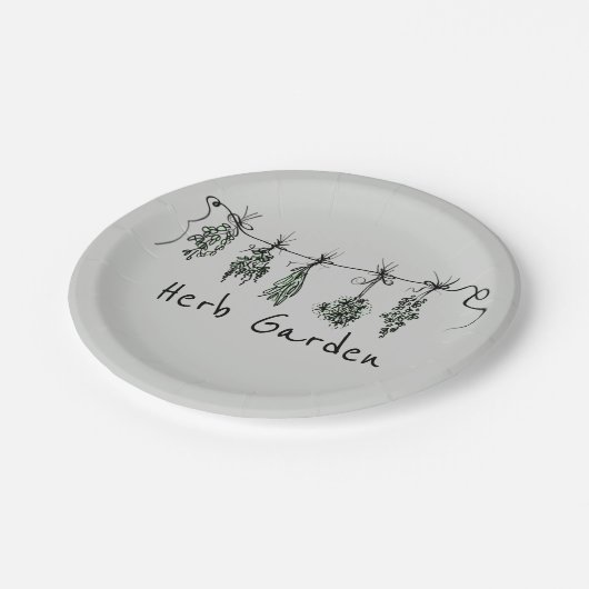 Fun chic Garden Herbs Pappteller (Schrägansicht)