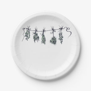 Fun chic Garden Herbs Pappteller