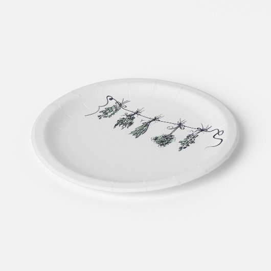 Fun chic Garden Herbs Pappteller (Schrägansicht)