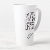 Fun Chic Girl Boss Gebäude Ihr Empire Add Message Milchtasse (Rechte Ecke)
