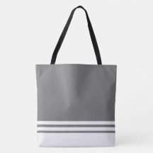 Fun Chic Medium Gray Racing Streifen