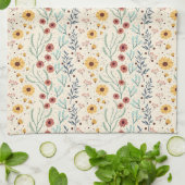 Fun Chic Modern Daisy Floral Pattern Geschirrtuch (Gefaltet)