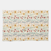 Fun Chic Modern Daisy Floral Pattern Geschirrtuch (Horizontal)