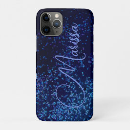 Fun Chic Personalisiert Blue Confetti Case-Mate iPhone Hülle