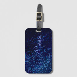 Fun Chic Personalisiert Blue Confetti Gepäckanhänger