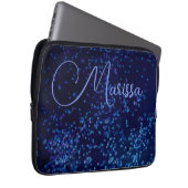 Fun Chic Personalisiert Confetti Blue Laptopschutzhülle (Vorne Rechts)