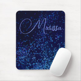 Fun Chic Personalisiert Confetti Blue Mousepad