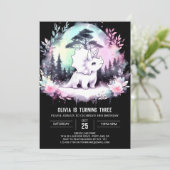 Fun Chic Triceratops Geburtstag Einladung (Stehend Vorderseite)