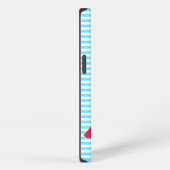 Fun Chic Watermelon Slices Blue Lines Pattern iPhone Hülle (Rechte Seite)