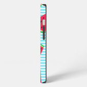 Fun Chic Watermelon Slices Blue Lines Pattern iPhone Hülle (Linke Seite)
